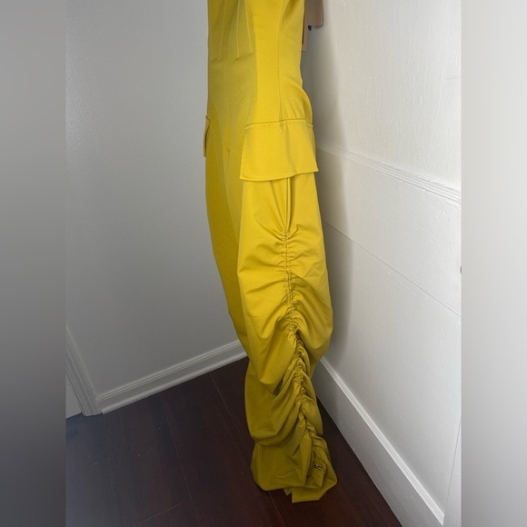 AKIRA NWT M Ash Strapless Cargo Yellow Maxi Dress FLAWED - Picture 14 of 16
